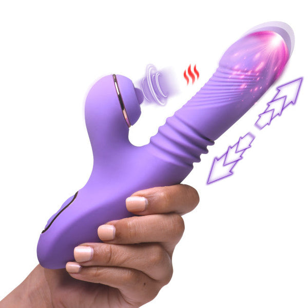 Shegasm Pro-Thrust Max Rechargeable Silicone Thrusting and Pulsing Rabbit
