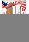 All American Whoppers Vibrating Dildo with Balls Latin - Brown/Caramel - 8in