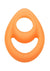 Alpha Glow In The Dark Liquid Silicone Teardrop Dual Ring - Orange