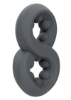Alpha Liquid Silicone Beaded Crazy 8 Cock Ring