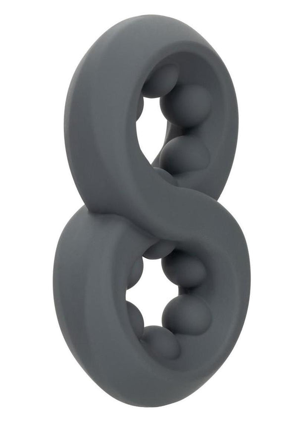 Alpha Liquid Silicone Beaded Crazy 8 Cock Ring