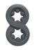 Alpha Liquid Silicone Beaded Crazy 8 Cock Ring - Gray/Grey