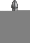 American Bombshell Rockeye Dildo - Grey/Gun Metal - 11in