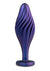 Anal Adventures Matrix Swirling Bling Silicone Plug - Blue/Sapphire