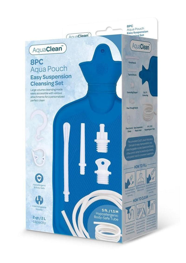 Aquaclean Aqua Pouch Enema Cleaning - Blue - Set