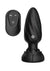 Atomic Rotating Vibrating Rechargeable Silicone Plug with Remote Control - Black