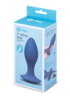 B-Vibe 4 Inch Rechargeable Silicone Vibing Plug - Purple