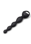 B-Vibe 6.5 Rechargeable Silicone Vibing Beads - Black