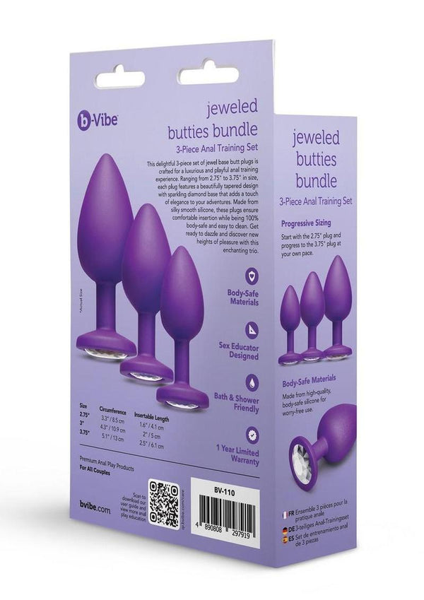 B-Vibe Jewel Butties Bundle Silicone Anal Plug