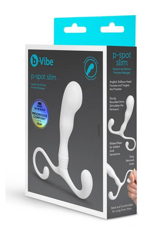 B-Vibe P-Spot Slim Prostate Massager - White