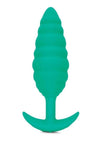 B-Vibe Twist Textured Rechargeable Silicone Anal Plug - Green