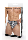 Banana Cabana Thong - Black/White - Large/XLarge
