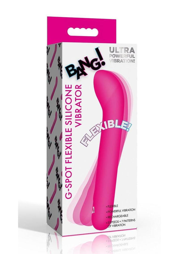 Bang! G-Spot Flexible Rechargeable Silicone Vibrator - Pink