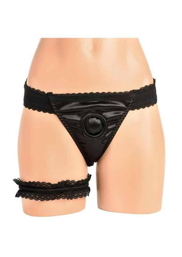 Bedroom Bliss Jolie Strap-On Panty Harness and Garter