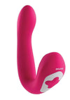 Buck Wild Rechargeable Silicone Dual Massager with Clitoral Stimulation - Pink