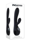 Black Magic Rechargeable Silicone Rabbit Vibrator - Black