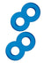 Blue Line Duo Cock and Ball Stamina Enhancement Ring - Blue - 2 Pack