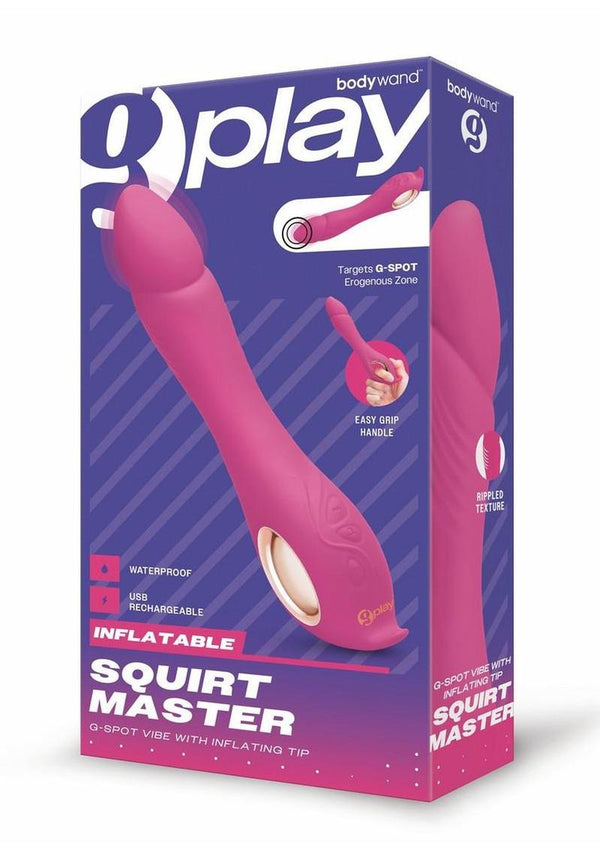 Bodywand G-Play Inflatable Squirt Master Silicone Rechargeable Vibrator - Pink