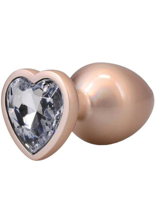 Booty Bling Heart Diamond Jeweled Wearable Metal Plug