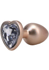 Booty Bling Heart Diamond Jeweled Wearable Metal Plug