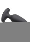 Booty Sparks Laser Heart Rechargeable Silicone Anal Plug with Remote Control - Large - Black with Red Lights