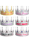 Bride-To-Be's Party Crowns - 6 Per Pack