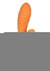California Dreaming Newport Beach Babe Rechargeable Silicone Thumping Vibrator - Orange