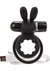 Charged Ohare Rechargeable Silicone Waterproof Rabbit Cock Ring - Black