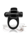 Charged Skooch Rechargeable Vibrating Silicone Cock Ring Waterproof