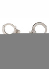 Chrome Hand Cuffs with Chain - Metal/Silver