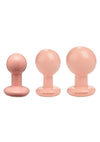 Classic Round Butt Plug - Vanilla - 3 Piece/Set