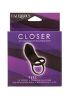Closer Intimate Rechargeable Ring Feel Silicone Cock Ring - Black