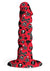 Collage Goth Girl Twisted Silicone Dildo - Red