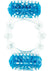 Color Pop Quickie Two-O Silicone Dual Vibrating Cock Ring - Blue