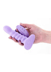 Colours Ribbed Rechargeable Silicone Vibrating Dildo with Remote Control