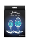 Cosmic Glams Silicone Anal Plug Kit - Blue - 2pc/Set