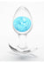 Cosmic Glams Silicone Anal Plug - Blue/Pink - Medium