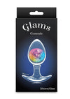 Cosmic Glams Silicone Anal Plug - Multicolor/Rainbow - Medium
