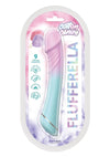 Cotton Candy Flufferella Rechargeable Silicone Vibrator - Aqua/Blue/Fuschia/Pink