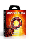 Creature Cock Hell Fang Silicone Cock Ring - Black/Red