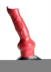 Creature Cocks Hell-Hound Canine Penis Silicone Dildo - Black/Red - 7.5in