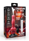 Creature Cocks Hell Hound Squirting Silicone Dildo - Black/Red