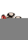 Creature Cocks Red Eye Metal Butt Plug - Black/Metal/Red - 3 Piece/Set