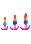 Crystal Jellies Anal Trainer - Multicolor/Rainbow - 3pc/Set