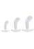 Crystal Jellies Curved Anal Trainer - Clear - 3 Piece/Set