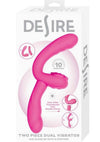 Desire Two-Piece Dual Rechargeable Silicone Vibrator - Pink