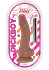 Dickboy Vibes Rechargeable Silicone Multi Speed Dildo - Caramel - 7in