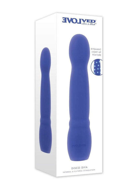 Disco Diva Rechargeable Silicone Vibrator - Blue