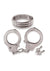 Dominant Submissive Collection Cock Ring and Handcuffs - Metal/Silver
