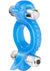 Double Dolphin Vibrating Cock Ring with Clitoral Stimulation - Blue